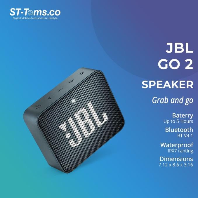 BAYAR DITEMPAT JBL GO 2 Portable Bluetooth Speaker - Navy /SPEAKER BLUETOOTH/SPEAKER AKTIF/SPEAKER BLUETOOTH BASS/SPEAKER FULL BASS