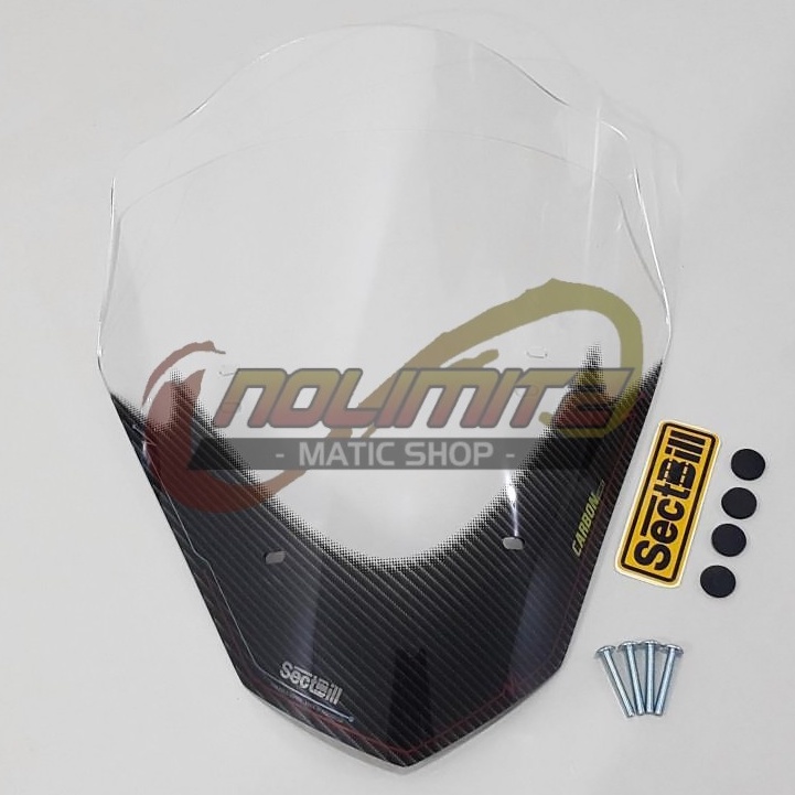 Windshield Sectbill Carbu Carbon Series Visor Yamaha NMAX 2020