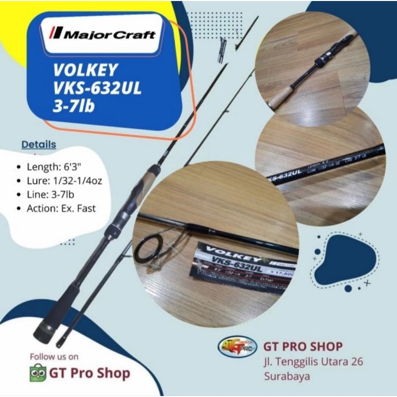 MAJOR CRAFT VOLKEY VKS-S632UL 3-7LB SPINNING