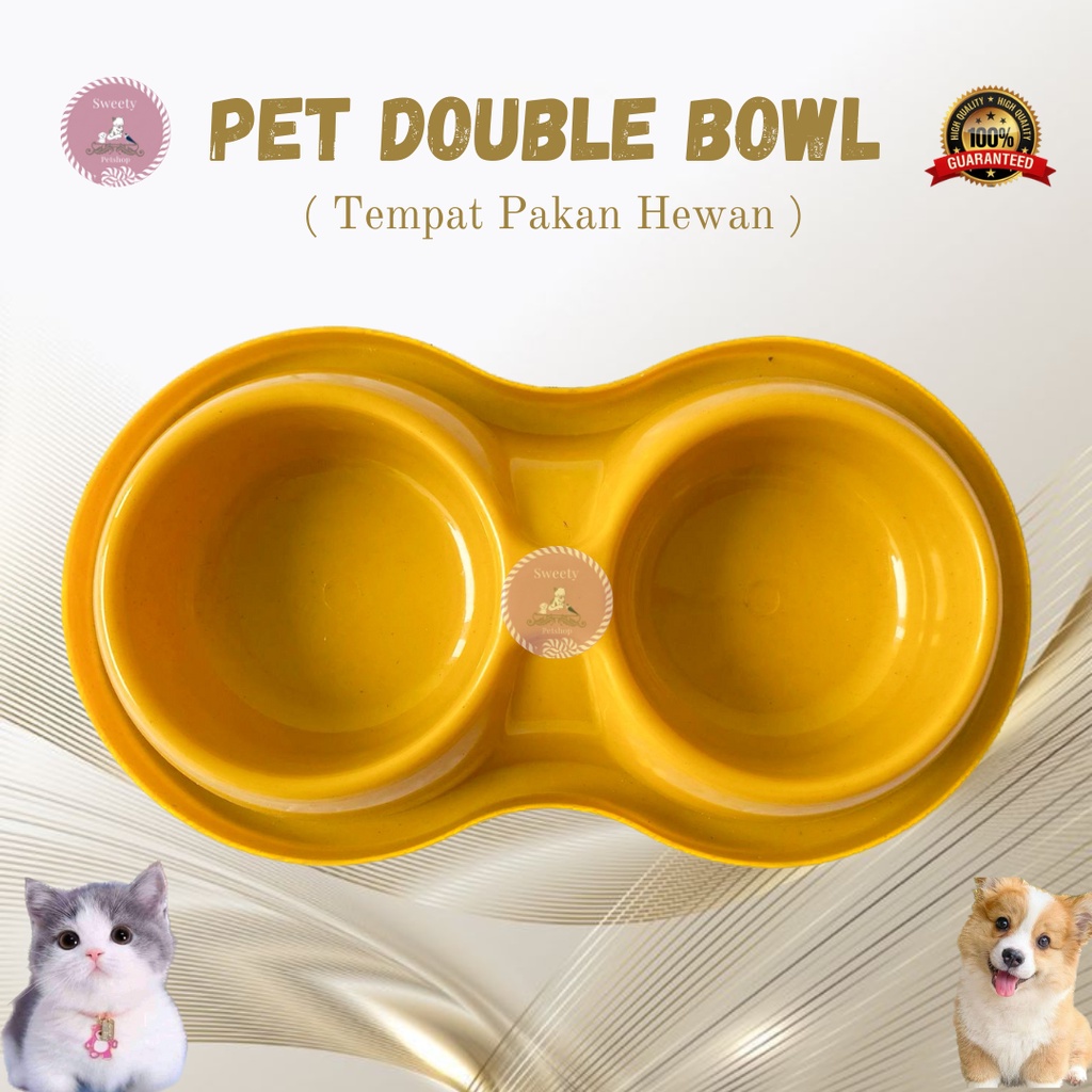 TEMPAT MAKAN KUCING ANJING DOUBLE PET BOWL ANTI SEMUT