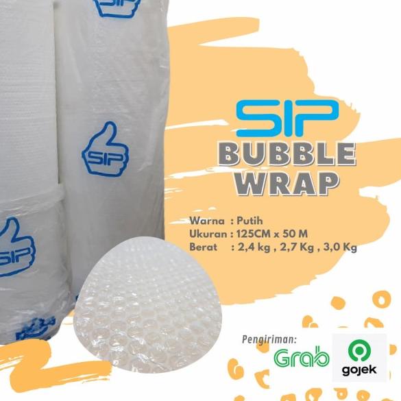 

Plastik Bubble Wrap SIP 125 cm x 50 m Cileungsi - Hitam, SIP +/- 2,7 kg