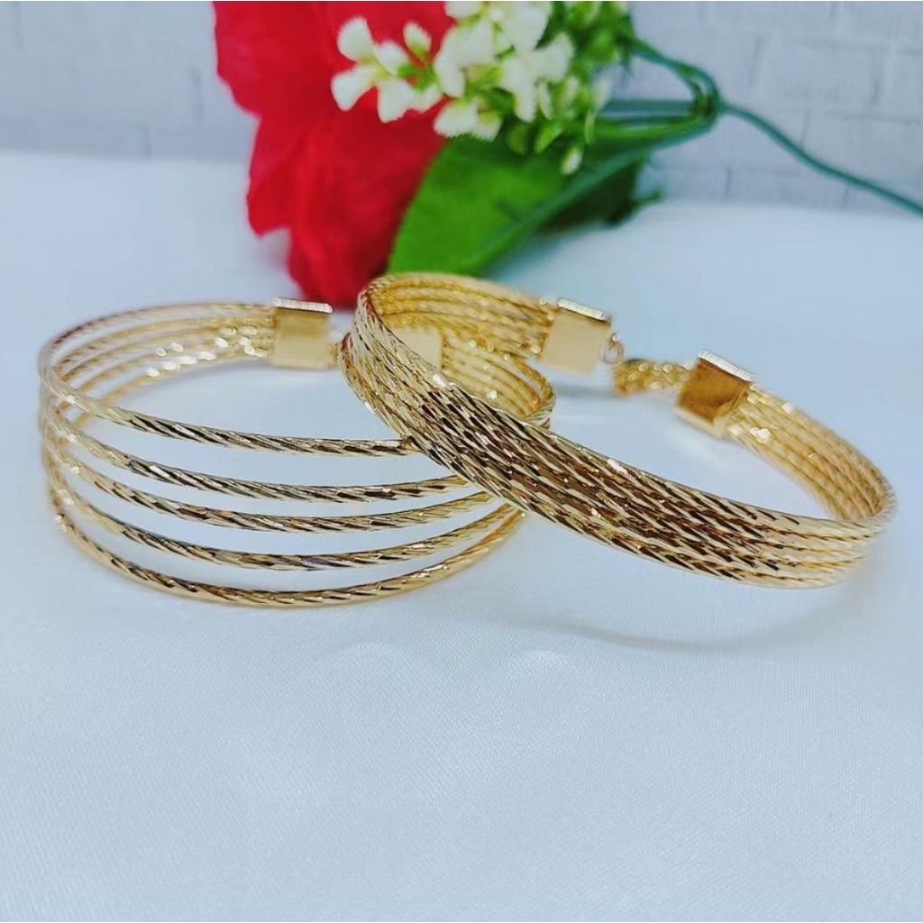 Gelang Xuping Lapis Emas 24K Perhiasan Wanita D15/16/17/18