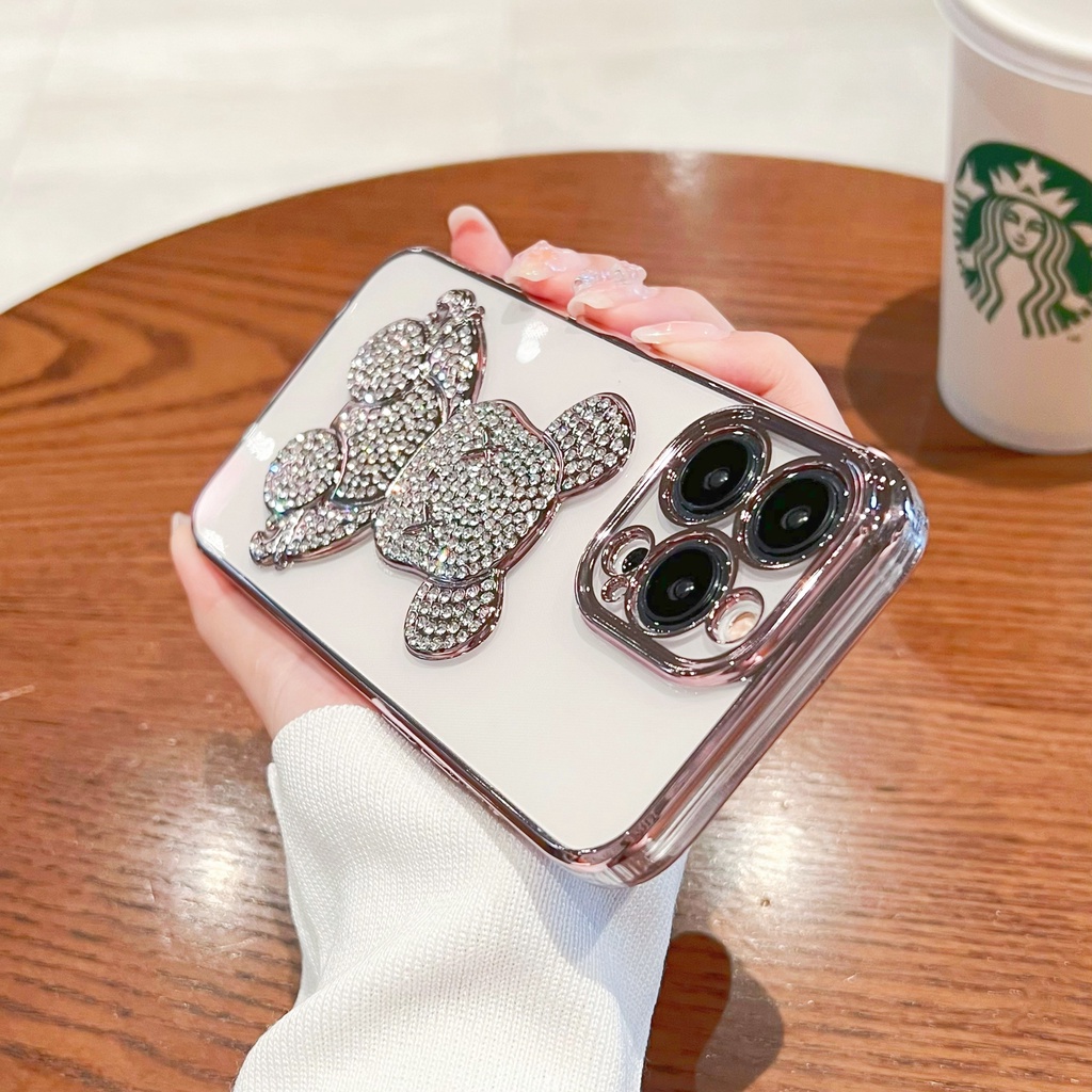 Case Pelindung Lensa Bening Tahan Banting Untuk iphone 13 pro max 14 pro max 12 pro max