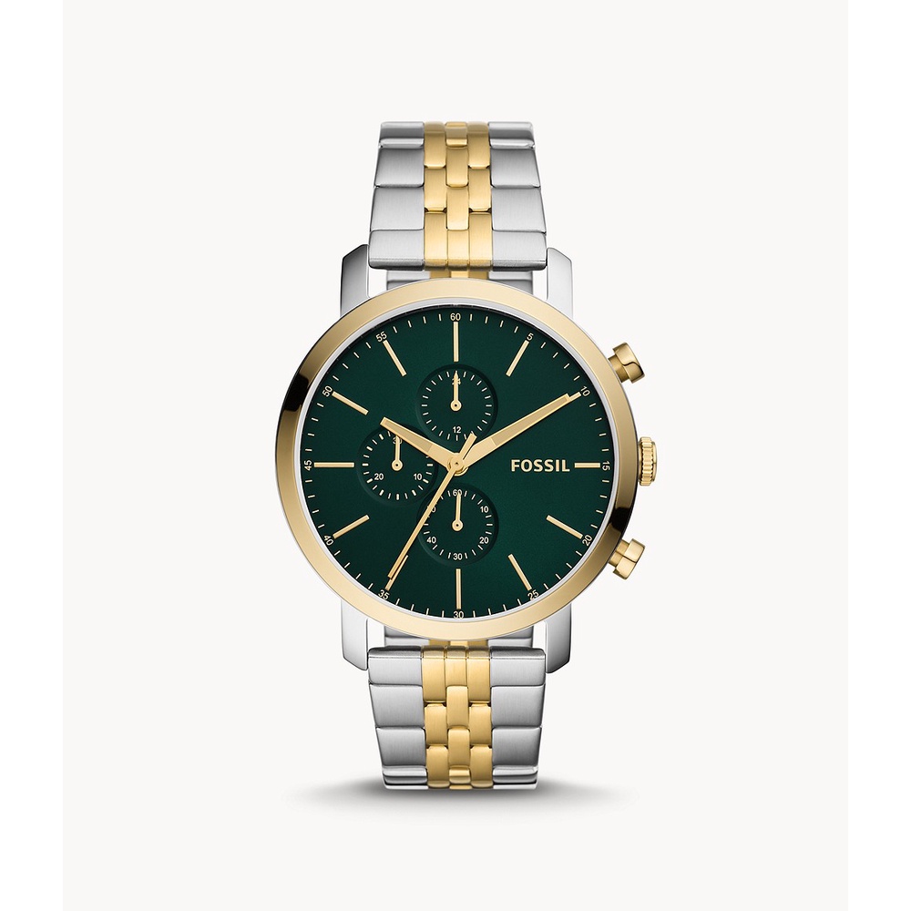 Fossil Luther Chronograph Two-Tone Stainless Steel Jam Pria - BQ2732