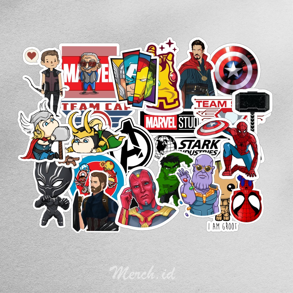 

STIKER CASE HP laptop stiker aesthetic marvel pack / stiker tumblr