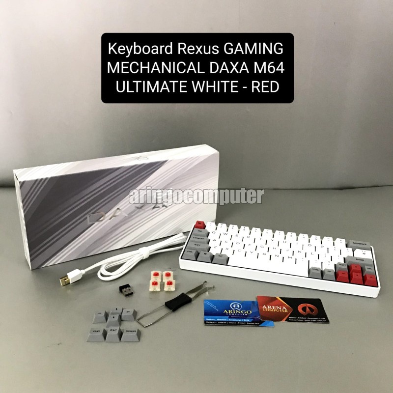 Keyboard Rexus GAMING MECHANICAL DAXA M64 ULTIMATE WHITE - RED