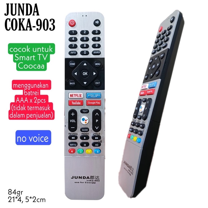 REMOTE SMART TV COOCAA ANDROID JUNDA 903 REMOTE LED SKYWORTH REMOTE LED SANKEN LUMIRE