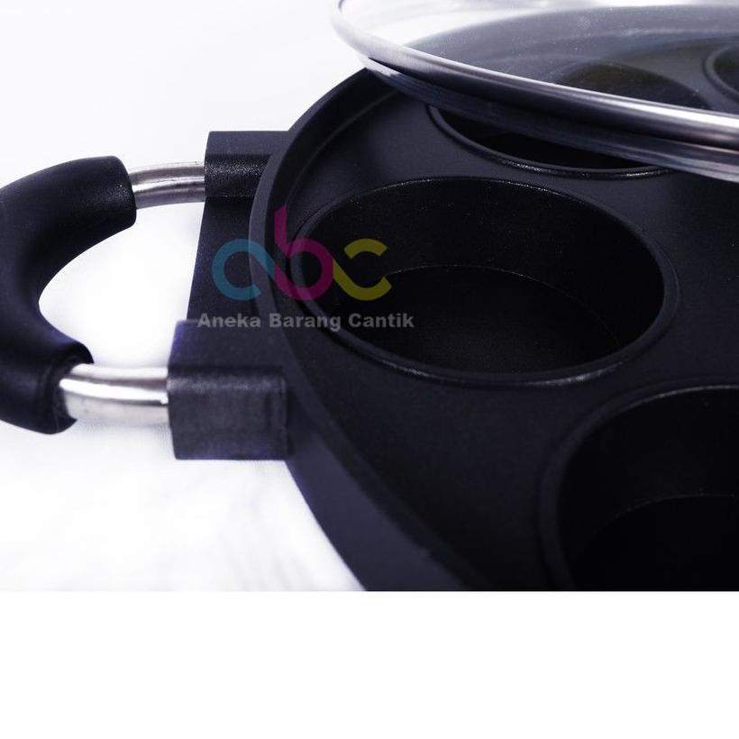 Cetakan Martabak Mini Happy Call 8 Lubang Loyang Kue Lumpur Sorga Teflon Anti Lengket