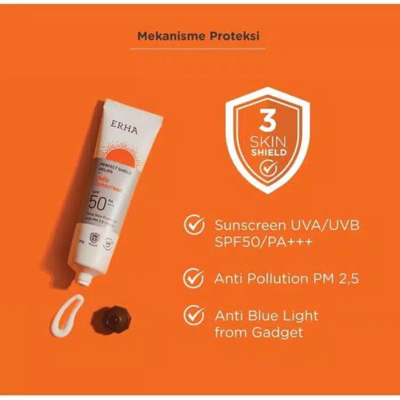ERHA Sunscreen Sunblock PERFECT SHIELD HELIOS SPF 50/PA+++ ~ original 100%