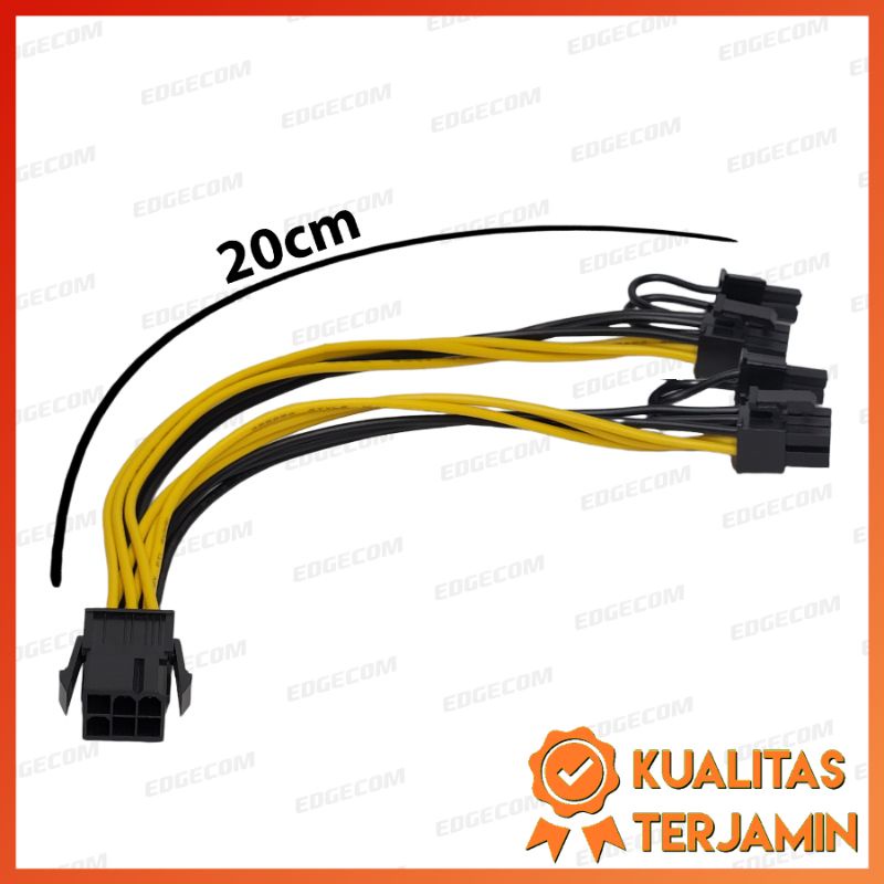 Kabel Power VGA Cabang 8 Pin to Dual 6+2 Pin / Power Splitter VGA PCIE