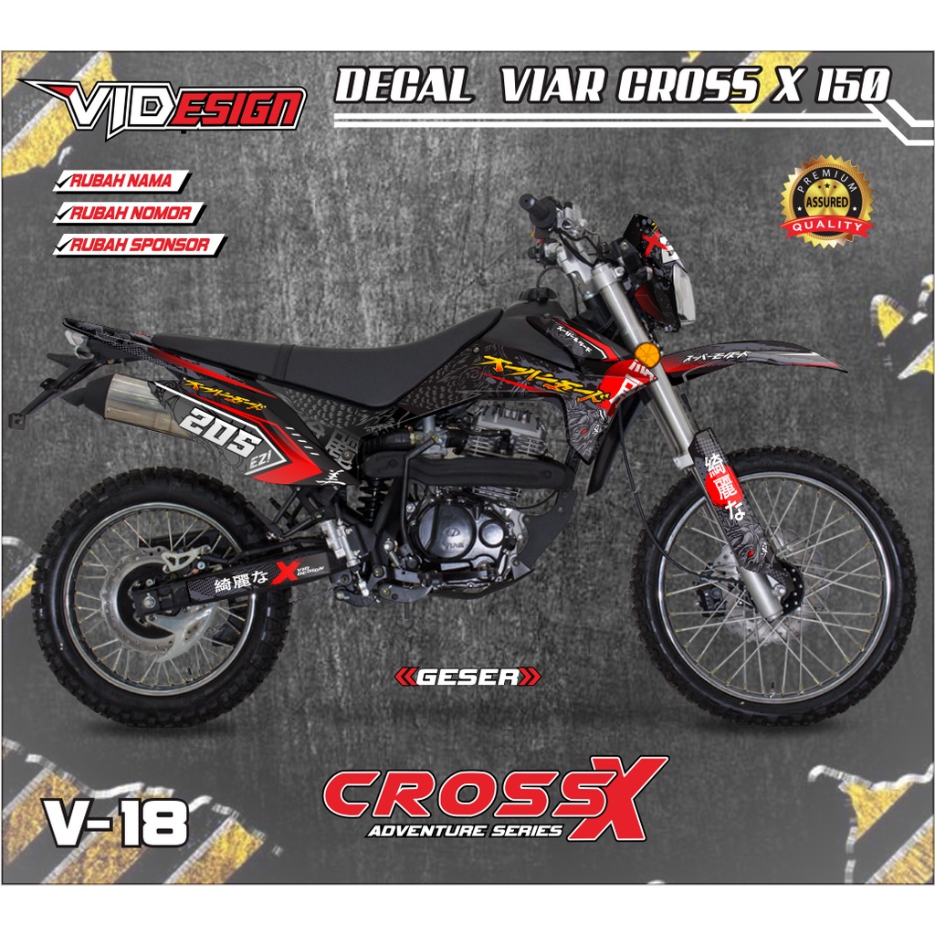 Decal stiker Viar 150 Otomotif Supermoto Desain Elegant Terbaru