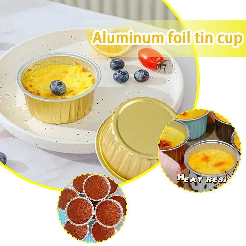 Solighter 10PCS Aluminium Foil Cup Kaleng Baru Reusable Air Fryer Tinfoil Kotak