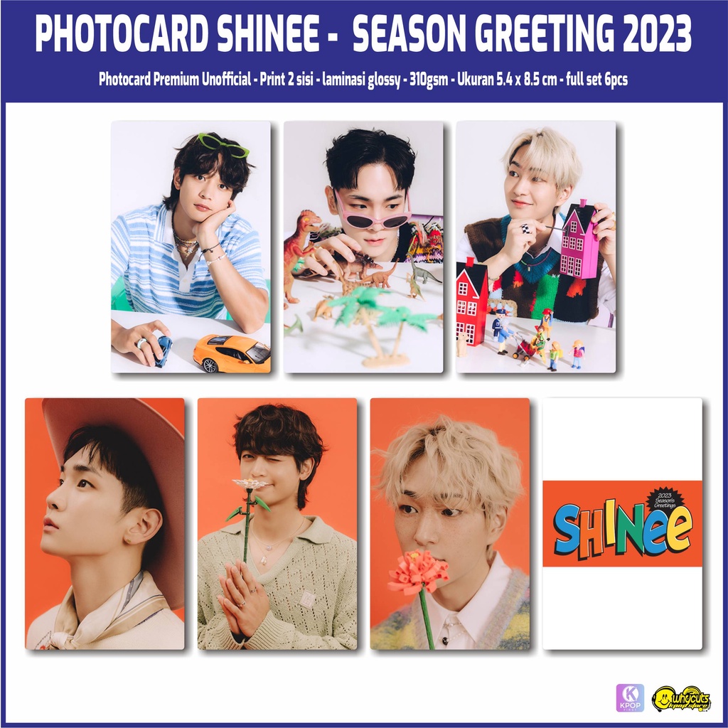 Photocard Premium SM Season Greeeting 2023 / NCT DREAM / NCT 127 / AESPA / EXO / WAYV / SHINEE / Print 2 sisi laminasi glossy anti air full set