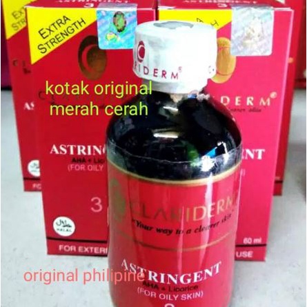 CLARIDERM ASTRINGENT ORIGINAL / TONER CLARIDERM / ORIGINAL CLARIDERM ASTRINGENT FILIPINA/ ALKOHOL CL