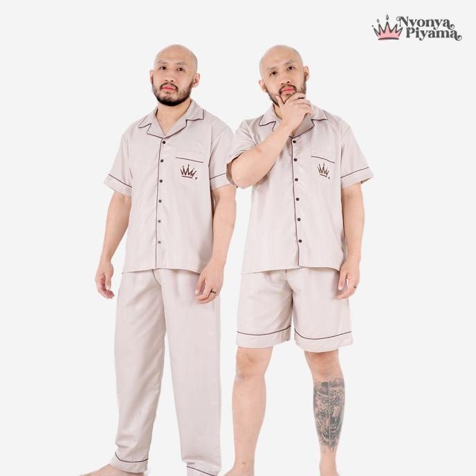 Nyonya Piyama Poly Bamboo Piyama Pria - Fennel Polos Herb