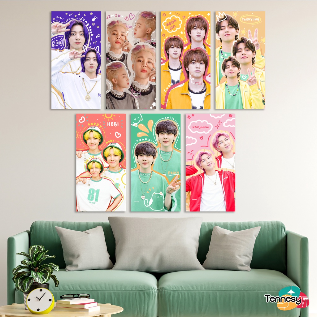 HIASAN DINDING BTS BUTTER 10x20CM COLOR DECOR WALL DECOR PAJANGAN POSTER DEKORASI DINDING KAMAR RUMAH