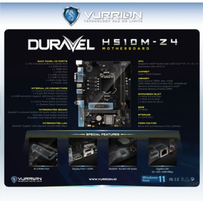 MOTHERBOARD VURRION MOBO DURAVEL H510M-Z4