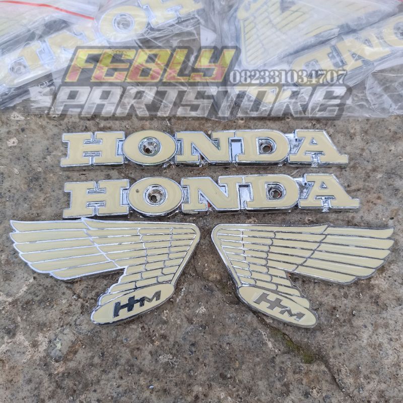 EMBLEM CB 100 GLATIK IMPORT DETAIL ORI EMBLEM SAYAP TANGKI CB 100 S90 IMPORT EMBLEM TANGKI CB 100 EM