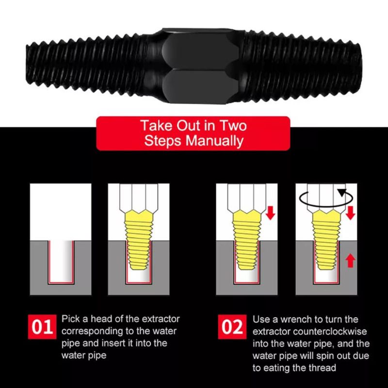 Tap Balik Pipa ALAT CABUT PEMBUKA KRAN RUSAK PATAH 1/2&quot; 3/4&quot; - BISON