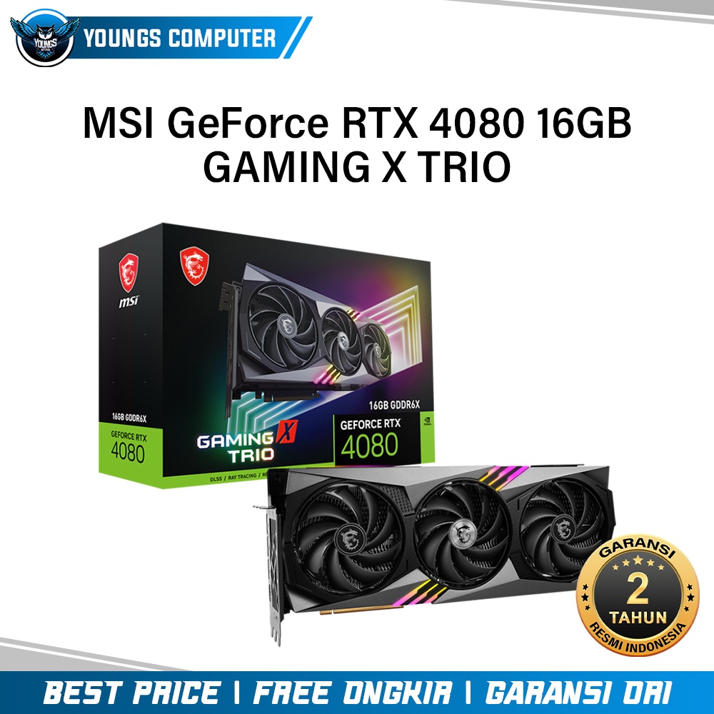 VGA MSI GeForce RTX 4080 16GB GAMING X TRIO GDDR6X | RTX4080 16G DDR6X