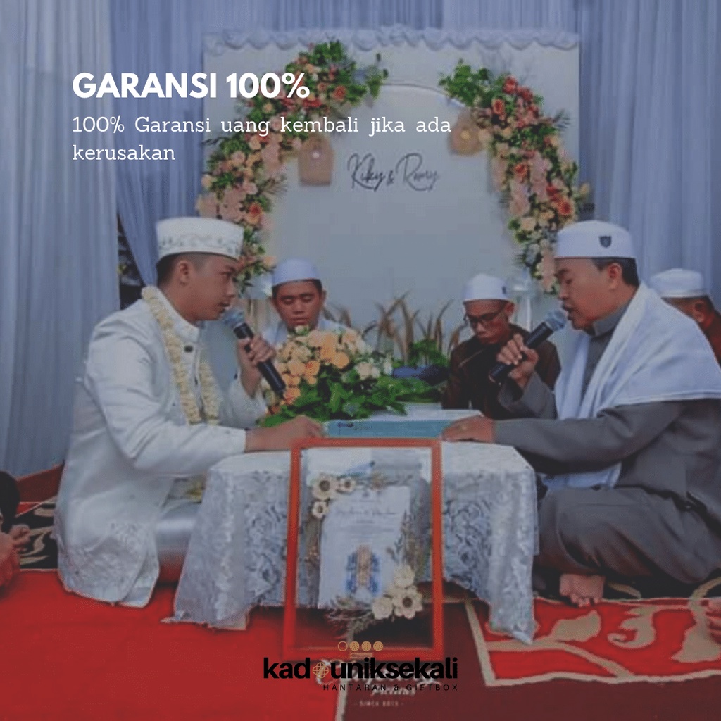 Mahar Wedding 37cm Bingkai Jati belanda - Mahar Transparan by kadouniksekali