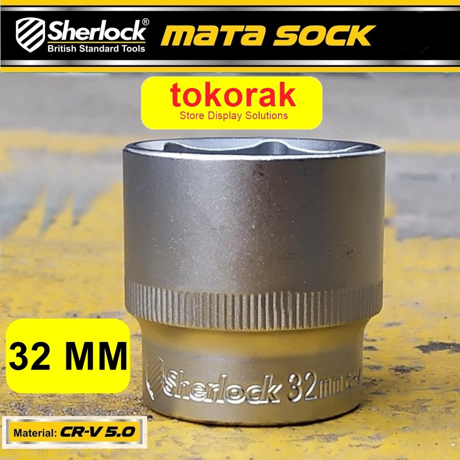 MATA KUNCI SOK 32 MM 1/2 INCH 6 PT SHERLOCK - MATA SHOCK