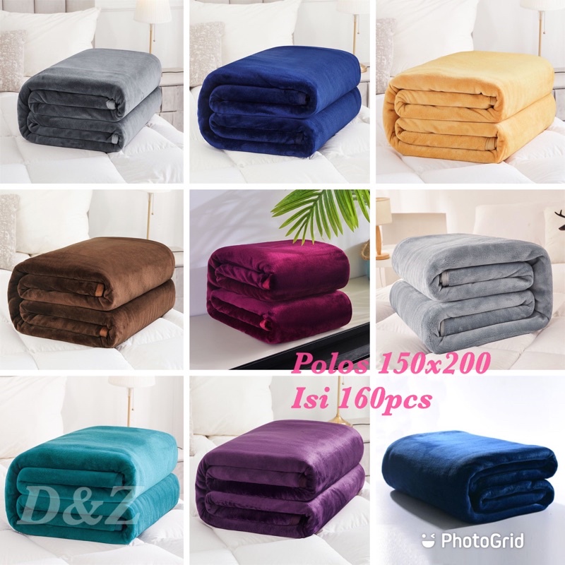 SELIMUT BULU DEWASA POLOS SUPER LEMBUT UKURAN 150x200 TERLARIS
