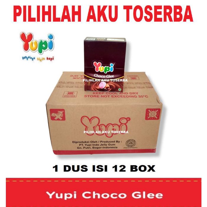 

TERLARIS YUPI CHOCO GLEE BOX - (HARGA 1 DUS ISI 12 BOX) /PERMEN LUNAK/PERMEN VIRAL/PERMEN MILO/PERMEN YUPI/PERMEN JADUL/PERMEN KARET