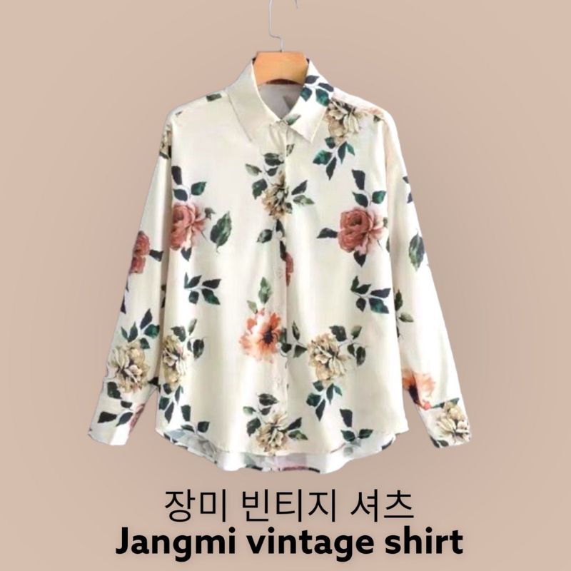 KEMEJA WANITA MOTIF BUNGA - JANGMI ROSE SHAKILA VINTAGE PREMIUM KOREAN SHIRT