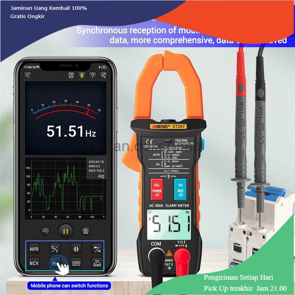 TD - PR2 ANENG Digital Bluetooth Multimeter Voltage Tester Clamp - ST207