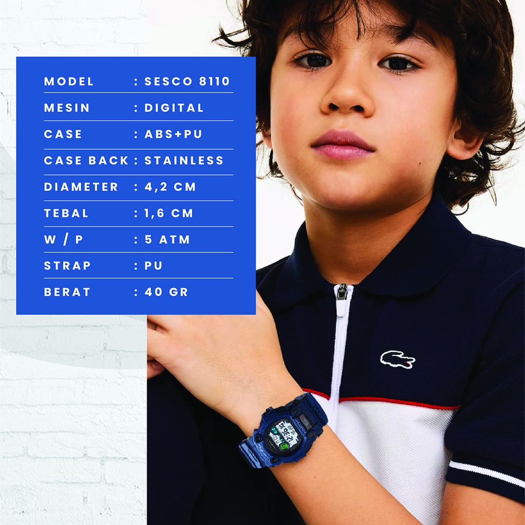 SESCO Jam Tangan Anak 8110 Anti Air, Original, dan Bergaransi