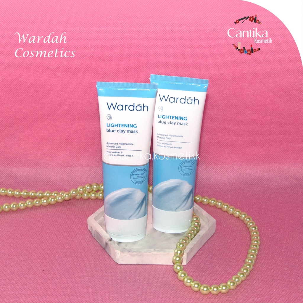 ✿CANTIKA✿ 🅆 🄰 🅁 🄳 🄰 🄷 Wardah lightening face mask biru (50 ml) masker wajah untuk memutihkan mencera
