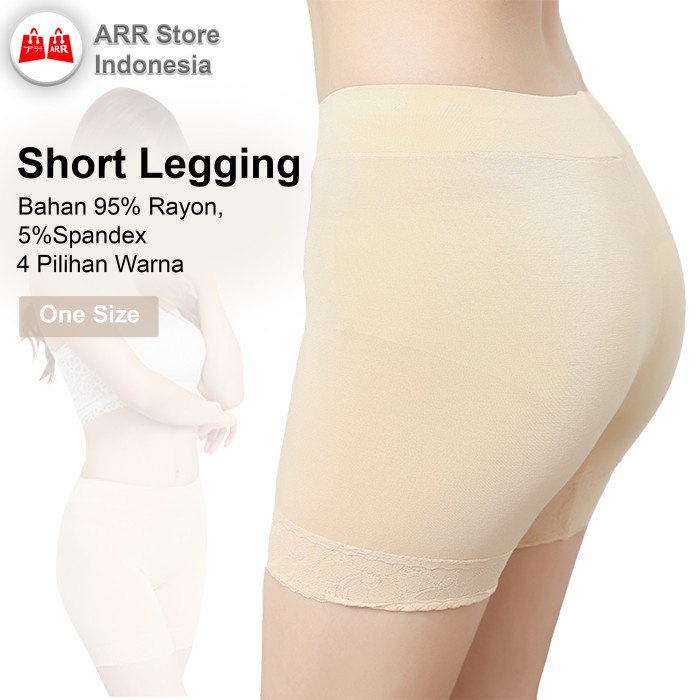 Legging Arr Celana Legging Training Sport Yoga Hot Pants Pendek Wanita Renda