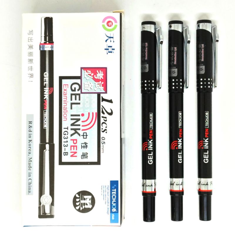 

Bolpoin Gel TECHJOB 0.5 mm TG313-B Berkualitas Pulpen Ballpoint Bolpen