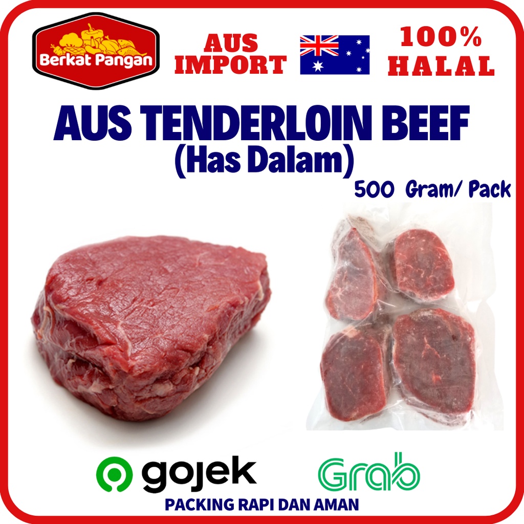 AUS Tenderloin Beef Steak /  Daging Sapi Impor Has Dalam 500gr/pack