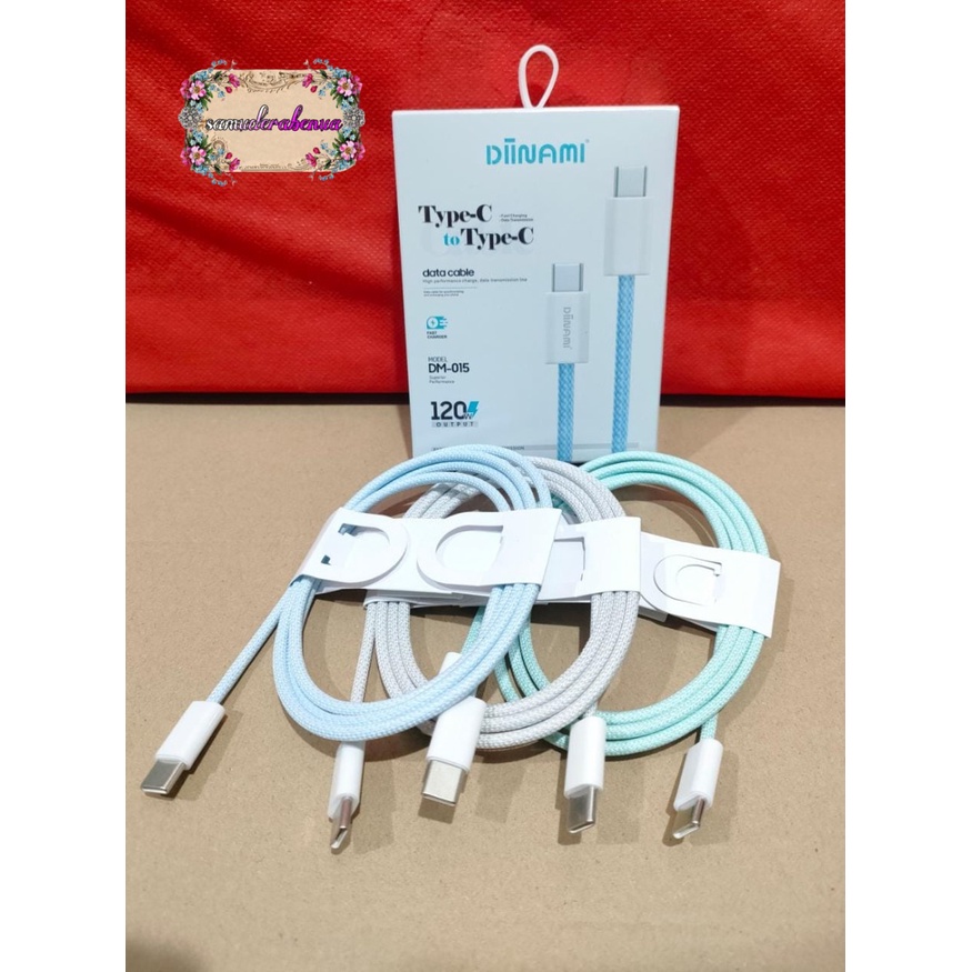 Kabel Type C to Type C Original DIINAMI  Fast Charging DM-015 Power Delivery 45W 3A Support Macbook note 10 note 20 s21 s22 s20 z flip 2 z flip 3 z flip 4 z fold 2 z fold 3 z fold 4 SB4453