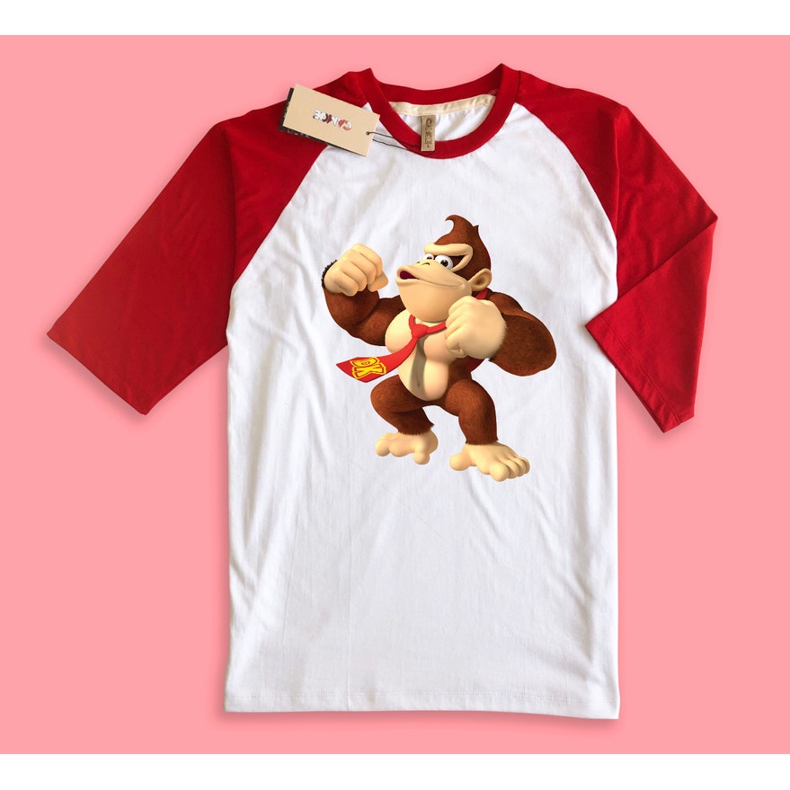 Kaos Raglan Super Mario 3D Character Donkey Kong