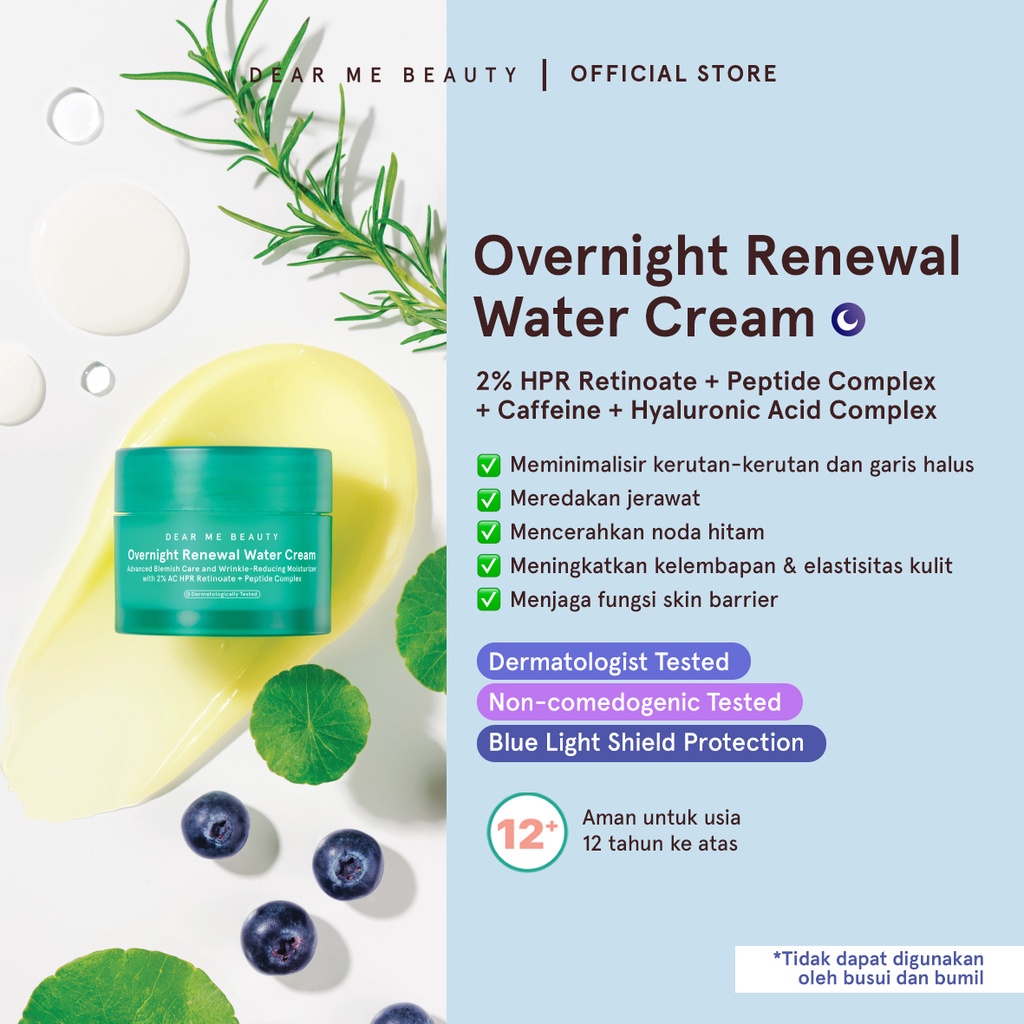 Dear Me Beauty Skin Barrier Water Cream - Overnight Renewal Water Cream  30gr - Nashaquine Beaute