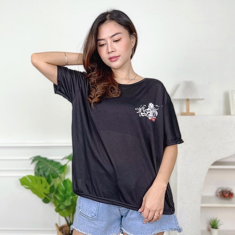 AFI - MC - Kaos Oversize Wanita Samurai Jepang (LD 106, P 65)