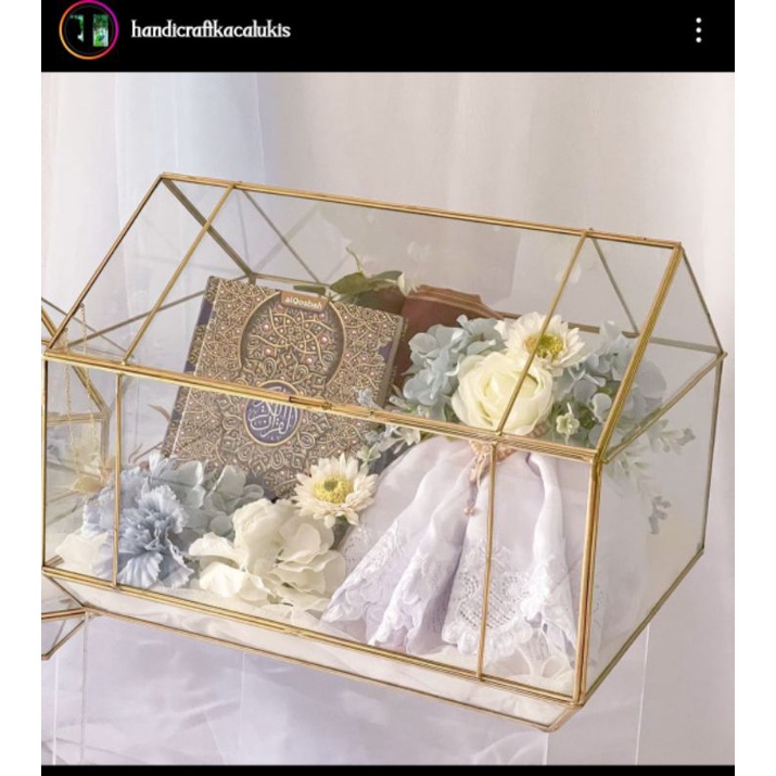 Box Hampers Terarium Rumah | Box Seserahan | Sangjit Terrarium Kaca Bentuk Rumah