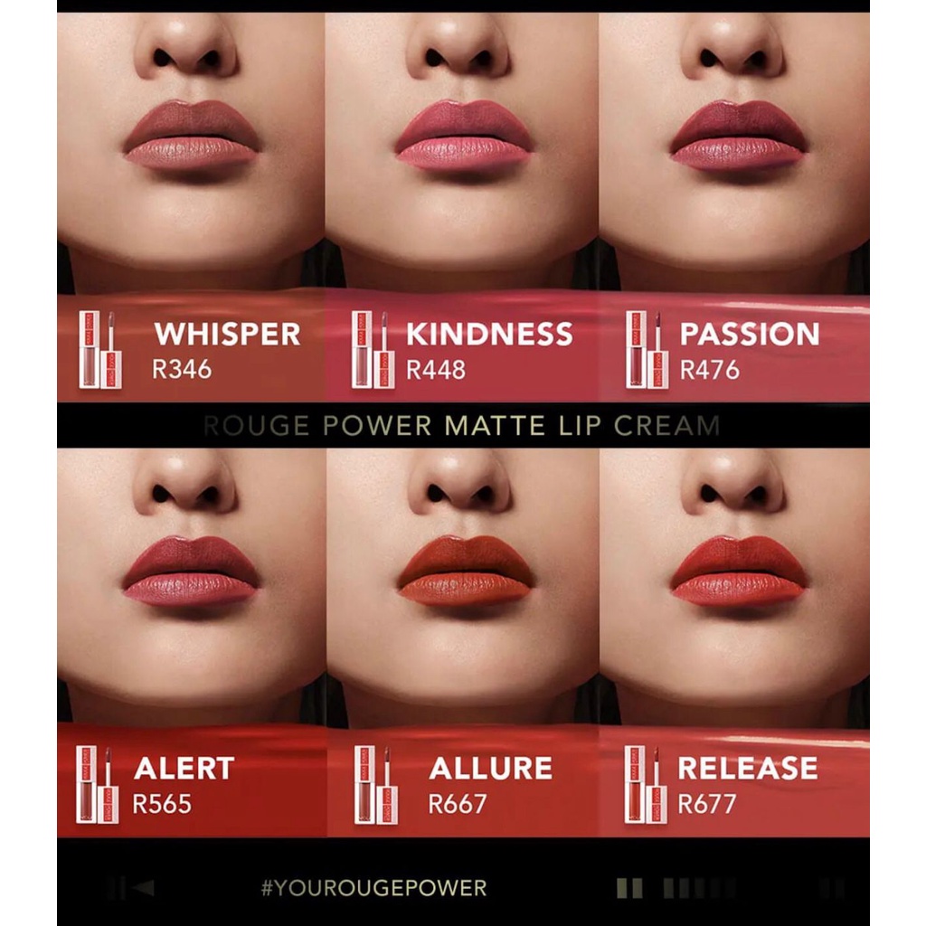 YOU Rouge Power Matte Lip Cream Lipstik Y.O.U Matte Finish - Tahan Lama