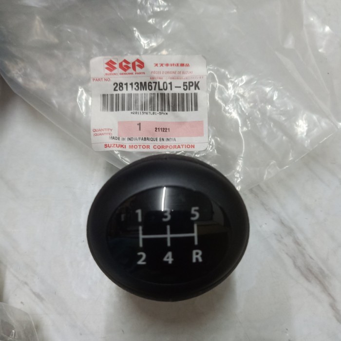Shift Knob Knop Tongkat Persneling Karimun Wagon R Original Wrn Hitam