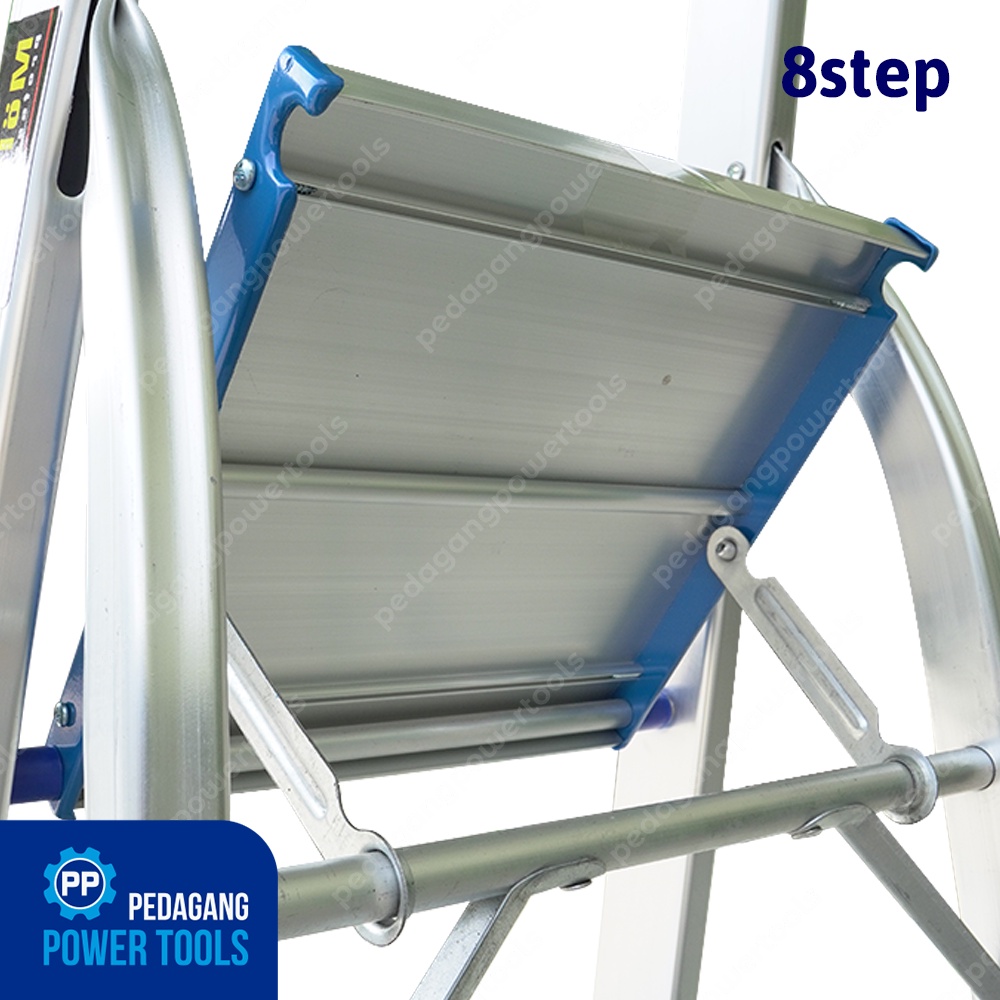 MOLLAR TANGGA RUMAH ALUMINIUM 8 STEP 2.2 METER LIPAT TINGKAT LADDER