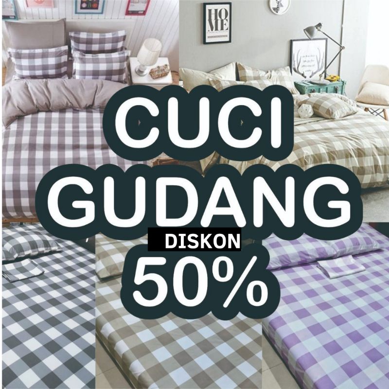 Hommy Bed Sprei Aesthetic Cuci Gudang Polos dan Motif