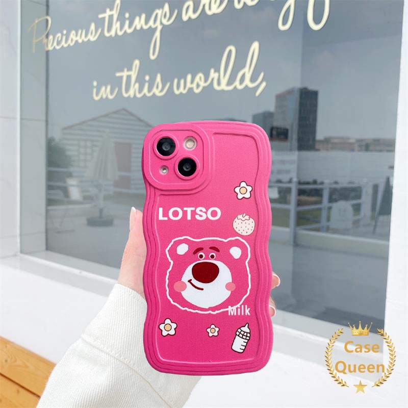 Soft Case Motif Beruang Strawberry Untuk OPPO A17 / A15 / A57 / A55 / A17K / A16 / A16K / A54 / A12 / A77 / A74 / A5 / A9 / A16s / A96 / A95 / A5s / A76 / 7Z / 83 / A3s / A5s / 7Z / 83 / 7Z / Case Pelindung Earphone Bluetooth Airpod