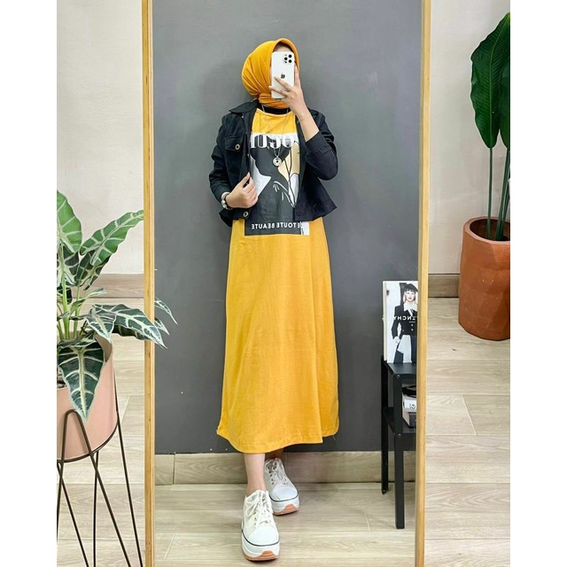 Vogue Set, SETELAN MIDI DRESS WANITA CANTIK FIT XL LD 110 TERMURAH OOTD KEKINIAN MODIS