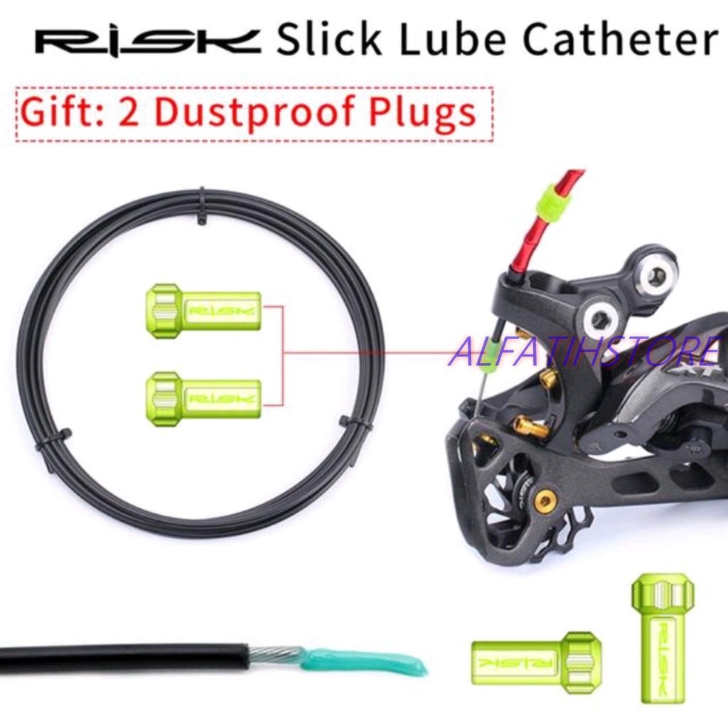 Risk Pipa Dalam Kateter Kabel Rem Sepeda Brake Slick Lube Liner 3 Mtr