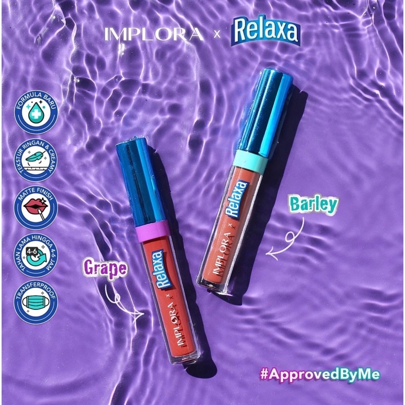 IMPLORA X RELAXA Matte Lipcream Barley / Grape