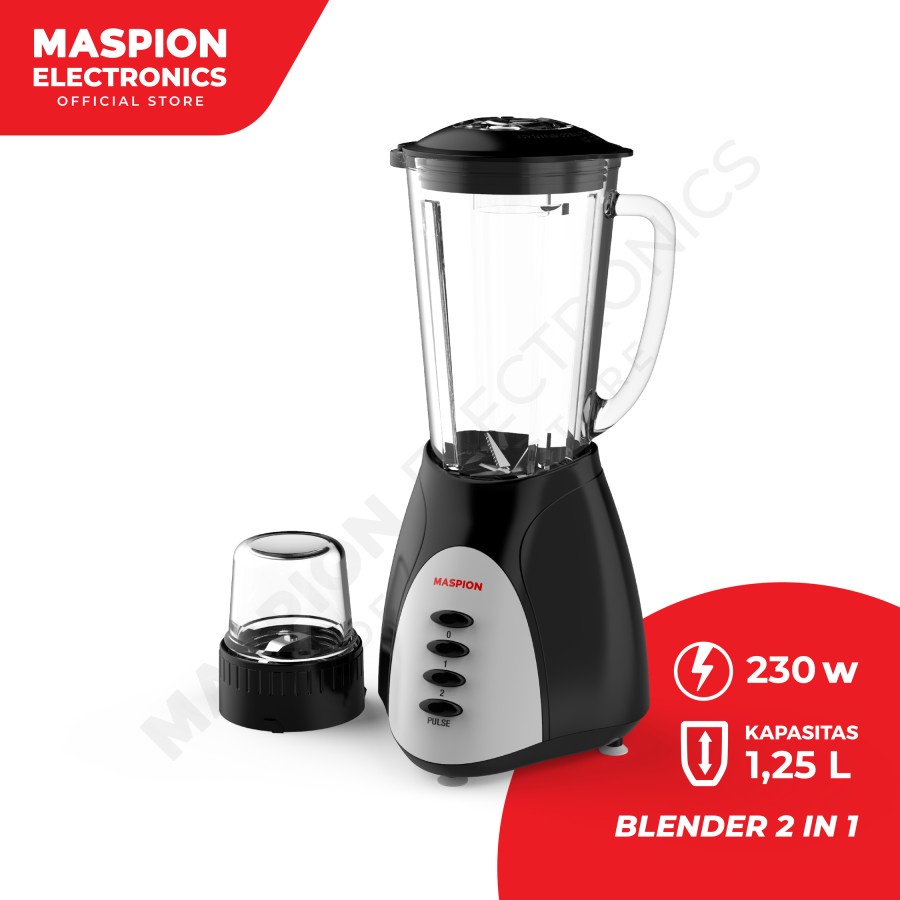BLENDER KACA MASPION MT-1569 1,25 LITER GARANSI RESMI MT 1569 LOW WATT