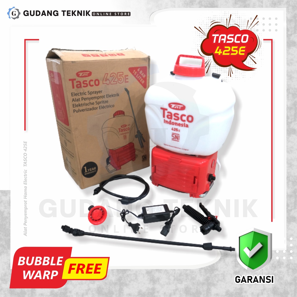 Sprayer Hama Elektrik 15L TASCO 425E / Alat Semprot Semprotan Obat Hama Elektrik 15 Liter 425 TASCO